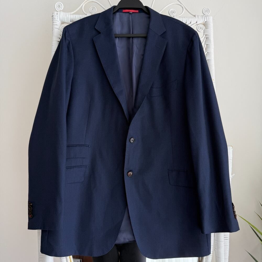 Suitsupply Blazer 48L Blue Wool Sienna Suit Jacket Vitale Barberis Canonico